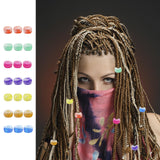 Maxbell 210Pc 5mm Candy Color Dreadlock Beads Cuffs Hair Braid Rings  Green