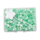 Maxbell 210Pc 5mm Candy Color Dreadlock Beads Cuffs Hair Braid Rings  Green