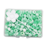 Maxbell 210Pc 5mm Candy Color Dreadlock Beads Cuffs Hair Braid Rings  Green