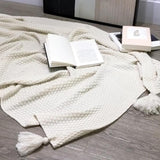 Maxbell Soft Blanket Comfortable Air Conditioning Blankets Beige 130x170cm