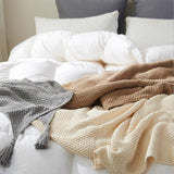 Maxbell Soft Blanket Comfortable Air Conditioning Blankets Beige 130x170cm