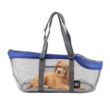 Maxbell Pet Carrier Handbag Purse Foldable Breathable Pet Carrier for Teddy Blue