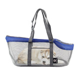 Maxbell Pet Carrier Handbag Purse Foldable Breathable Pet Carrier for Teddy Blue