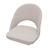 Maxbell Soft Short Back Curved Chair Cover Polyester Dining Room Arc Slipcover beige