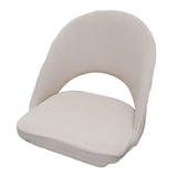 Maxbell Soft Short Back Curved Chair Cover Polyester Dining Room Arc Slipcover beige