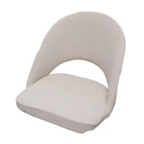 Maxbell Soft Short Back Curved Chair Cover Polyester Dining Room Arc Slipcover beige