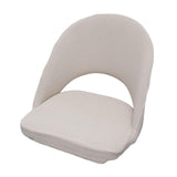 Maxbell Soft Short Back Curved Chair Cover Polyester Dining Room Arc Slipcover beige