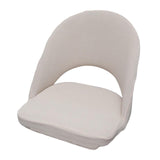 Maxbell Soft Short Back Curved Chair Cover Polyester Dining Room Arc Slipcover beige