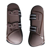 Maxbell 1 Pair Horse Tendon Boots Jumping Guards Protection Brown Front Leg L