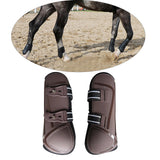 Maxbell 1 Pair Horse Tendon Boots Jumping Guards Protection Brown Front Leg L