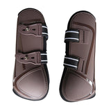 Maxbell 1 Pair Horse Tendon Boots Jumping Guards Protection Brown Front Leg L