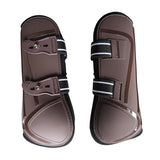 Maxbell 1 Pair Horse Tendon Boots Jumping Guards Protection Brown Front Leg L