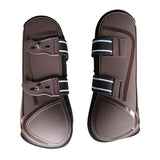 Maxbell 1 Pair Horse Tendon Boots Jumping Guards Protection Brown Front Leg L