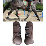 Maxbell 1 Pair Horse Tendon Boots Jumping Guards Protection Brown Front Leg L