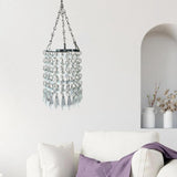 Maxbell Chandelier Easy to Fit Ceiling Light Shade Modern Crystal Pendant 100x350mm