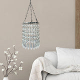 Maxbell Chandelier Easy to Fit Ceiling Light Shade Modern Crystal Pendant 100x350mm