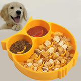 Maxbell Slow Feeder Dog Bowl Interactive Slow Down Feeding Pet Bloat Stop Yellow