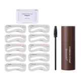 Maxbell Eyebrow Stamp Shaping Waterproof Makeup Set Definer One Step natural brown