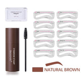 Maxbell Eyebrow Stamp Shaping Waterproof Makeup Set Definer One Step natural brown