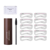 Maxbell Eyebrow Stamp Shaping Waterproof Makeup Set Definer One Step natural brown