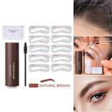 Maxbell Eyebrow Stamp Shaping Waterproof Makeup Set Definer One Step natural brown
