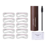 Maxbell Eyebrow Stamp Shaping Waterproof Makeup Set Definer One Step natural brown