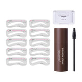 Maxbell Eyebrow Stamp Shaping Waterproof Makeup Set Definer One Step natural brown