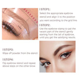Maxbell Eyebrow Stamp Shaping Waterproof Makeup Set Definer One Step natural brown