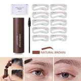 Maxbell Eyebrow Stamp Shaping Waterproof Makeup Set Definer One Step natural brown