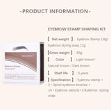 Maxbell Eyebrow Stamp Shaping Waterproof Makeup Set Definer One Step natural brown