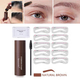 Maxbell Eyebrow Stamp Shaping Waterproof Makeup Set Definer One Step natural brown