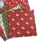 Maxbell Christmas Printing Pattern Cloth 25cm Cotton Linen Fabric Sewing DIY Crafts