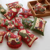 Maxbell Christmas Printing Pattern Cloth 25cm Cotton Linen Fabric Sewing DIY Crafts
