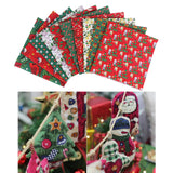 Maxbell Christmas Printing Pattern Cloth 25cm Cotton Linen Fabric Sewing DIY Crafts