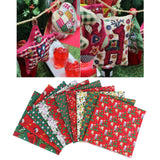 Maxbell Christmas Printing Pattern Cloth 25cm Cotton Linen Fabric Sewing DIY Crafts