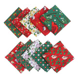 Maxbell Christmas Printing Pattern Cloth 25cm Cotton Linen Fabric Sewing DIY Crafts