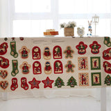 Maxbell Christmas Printing Pattern Cloth 25cm Cotton Linen Fabric Sewing DIY Crafts