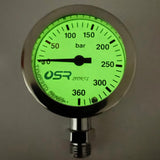 Maxbell Scuba Dive Brass Pressure Gauge Dual Readings With luminous
