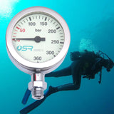 Maxbell Scuba Dive Brass Pressure Gauge Dual Readings With luminous