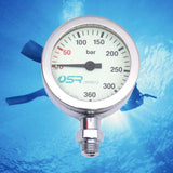 Maxbell Scuba Dive Brass Pressure Gauge Dual Readings With luminous