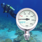 Maxbell Scuba Dive Brass Pressure Gauge Dual Readings With luminous