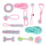 Maxbell 12pcs Cotton Rope Dogs Knot Toy Interactive Treat Toys set for Small Animals