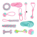 Maxbell 12pcs Cotton Rope Dogs Knot Toy Interactive Treat Toys set for Small Animals