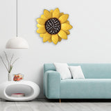 Maxbell 13 Inch Metal Sunflower Wall Decor Home Bathroom Hanging Sculpture Yellow