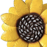 Maxbell 13 Inch Metal Sunflower Wall Decor Home Bathroom Hanging Sculpture Yellow