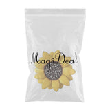 Maxbell 13 Inch Metal Sunflower Wall Decor Home Bathroom Hanging Sculpture Yellow