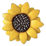 Maxbell 13 Inch Metal Sunflower Wall Decor Home Bathroom Hanging Sculpture Yellow