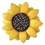 Maxbell 13 Inch Metal Sunflower Wall Decor Home Bathroom Hanging Sculpture Yellow