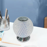 Maxbell Glass Ball Night Light Dimmable Bedroom Lamp Nursery Lights Silver