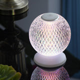 Maxbell Glass Ball Night Light Dimmable Bedroom Lamp Nursery Lights White